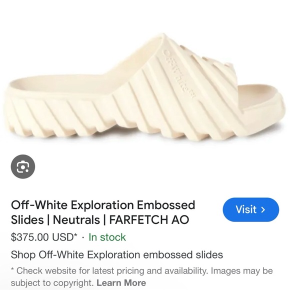 ?NIB OFF-WHITE EXPLORATION SLIDERS main image 4